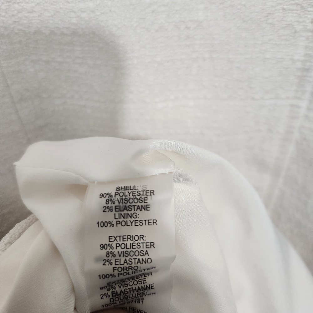 Andrew Marc Ivory V-Neck Dress Size 16 New With Tags - Picture 6 of 9